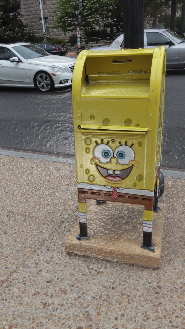 We spotted Sponge Bob in Washington D.C.